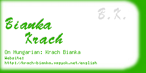 bianka krach business card